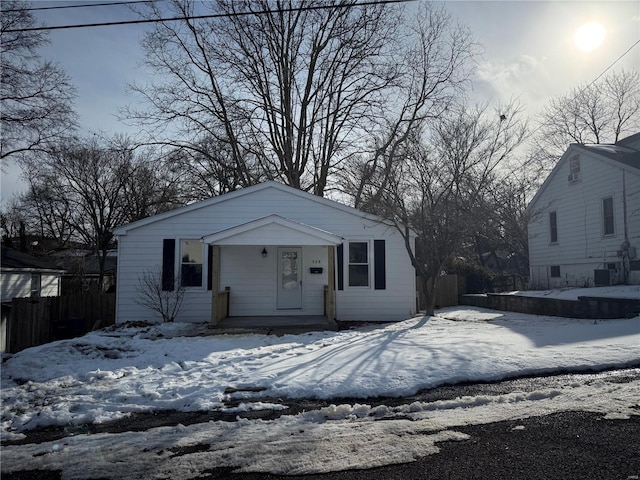 view of front of house featuring central AC unit