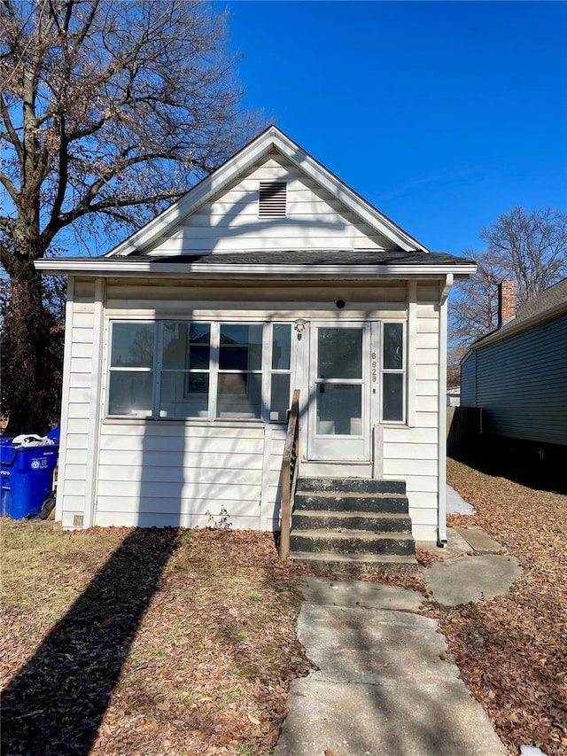 view of bungalow-style home