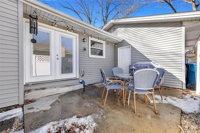 view of patio / terrace with french doors