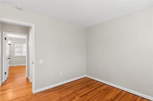 empty room featuring light wood-type flooring