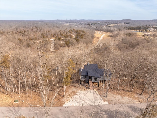 birds eye view of property featuring a rural view