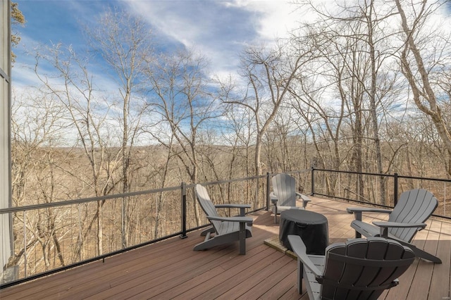 view of wooden terrace