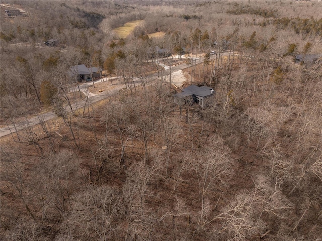 birds eye view of property featuring a rural view