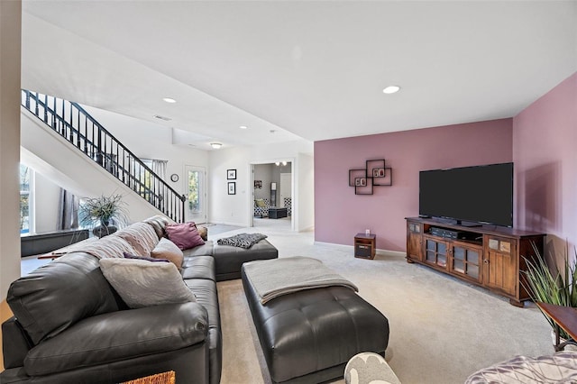 view of carpeted living room