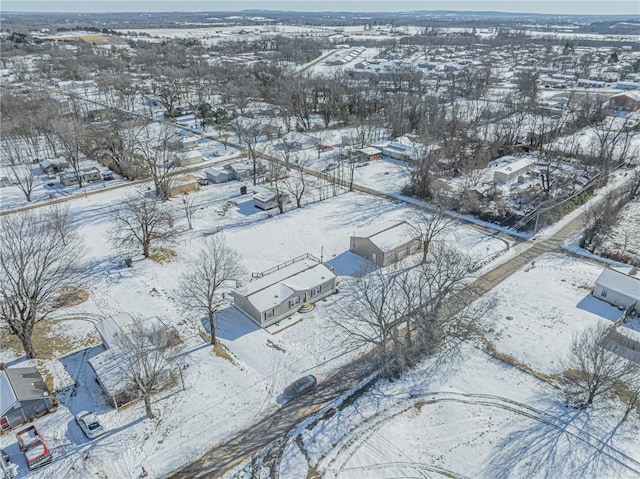 view of snowy aerial view