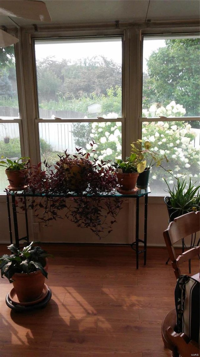 view of sunroom