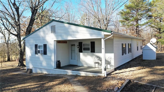 view of front of property featuring cooling unit