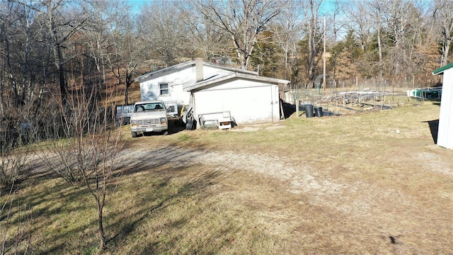 view of home's exterior with a yard