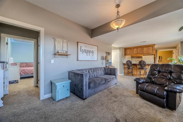 view of carpeted living room