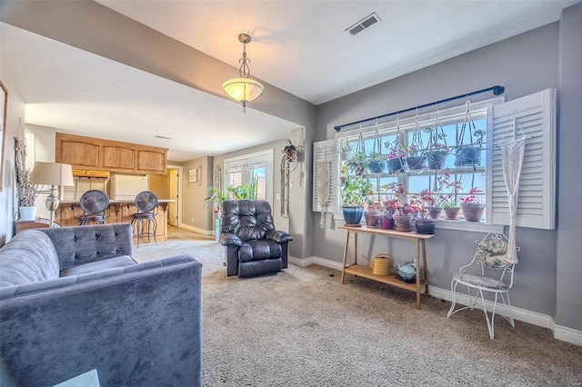 view of carpeted living room