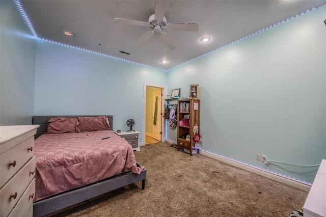 view of carpeted bedroom