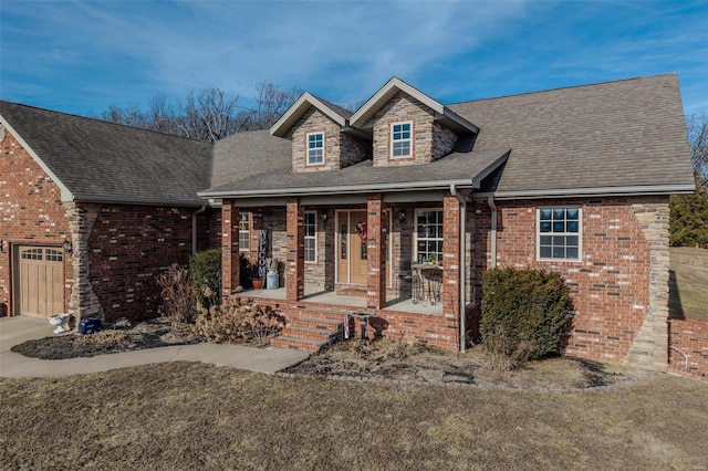 view of front of home with a porch