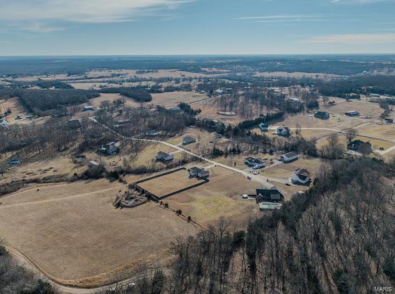 bird's eye view featuring a rural view