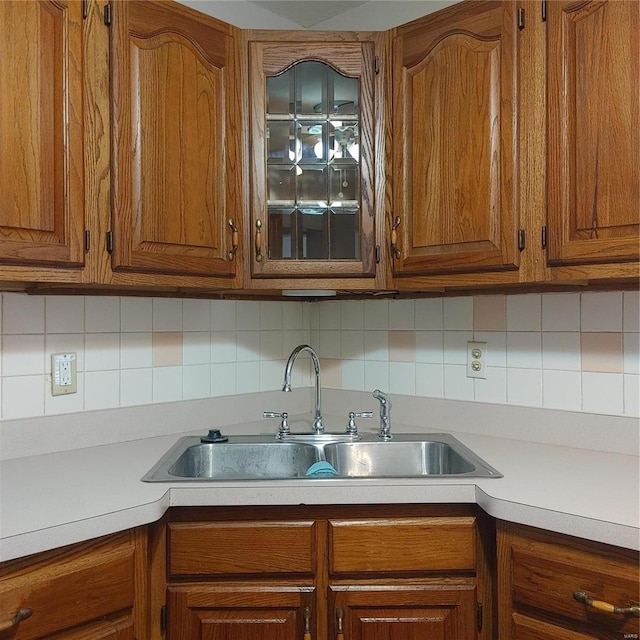 kitchen with sink and backsplash