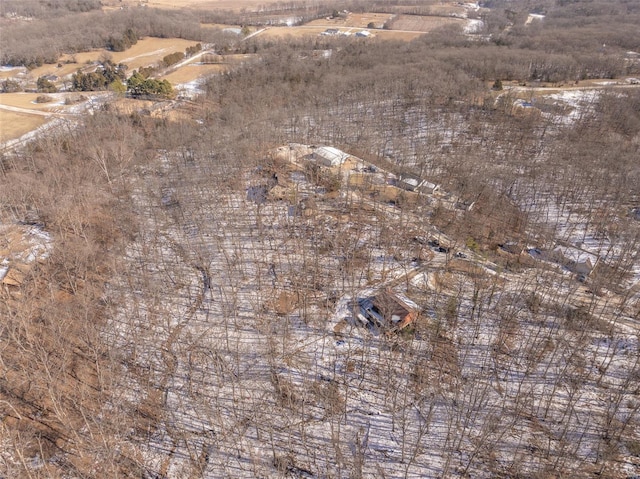 aerial view with a rural view