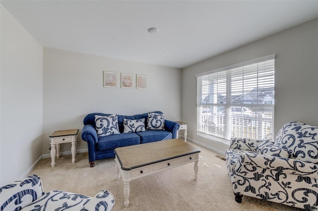 view of carpeted living room