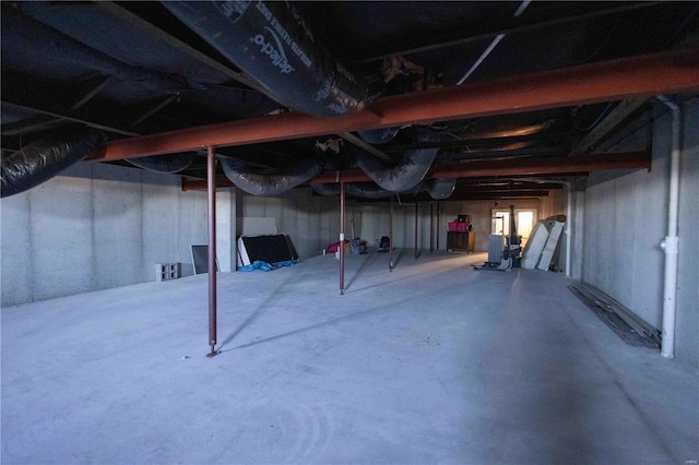 view of basement