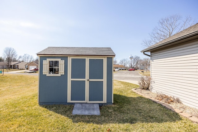 view of shed