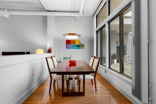 dining room with hardwood / wood-style floors