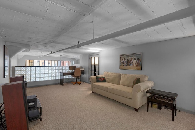 view of carpeted living room