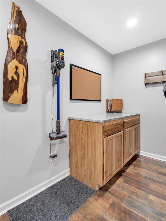 interior space featuring dark wood-type flooring