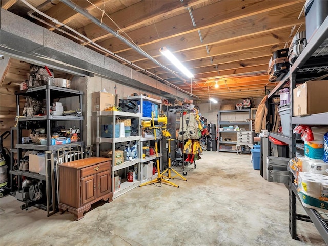 view of storage room