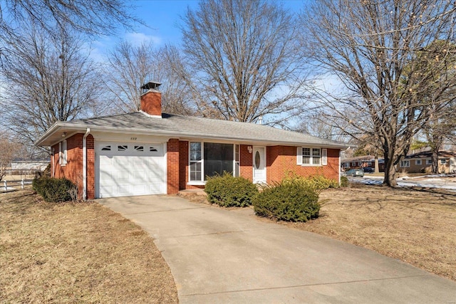 ranch-style house featuring a garage