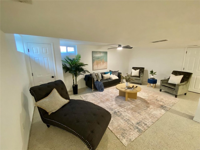 view of carpeted living room