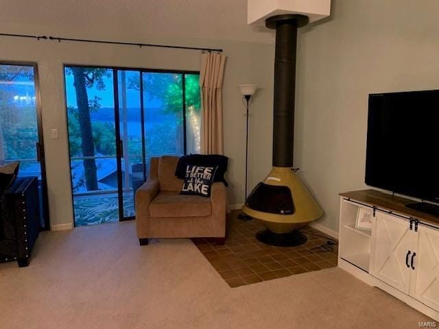 view of carpeted living room