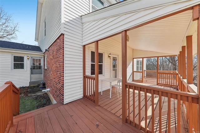 view of wooden deck