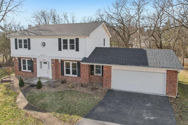 view of front facade with a garage