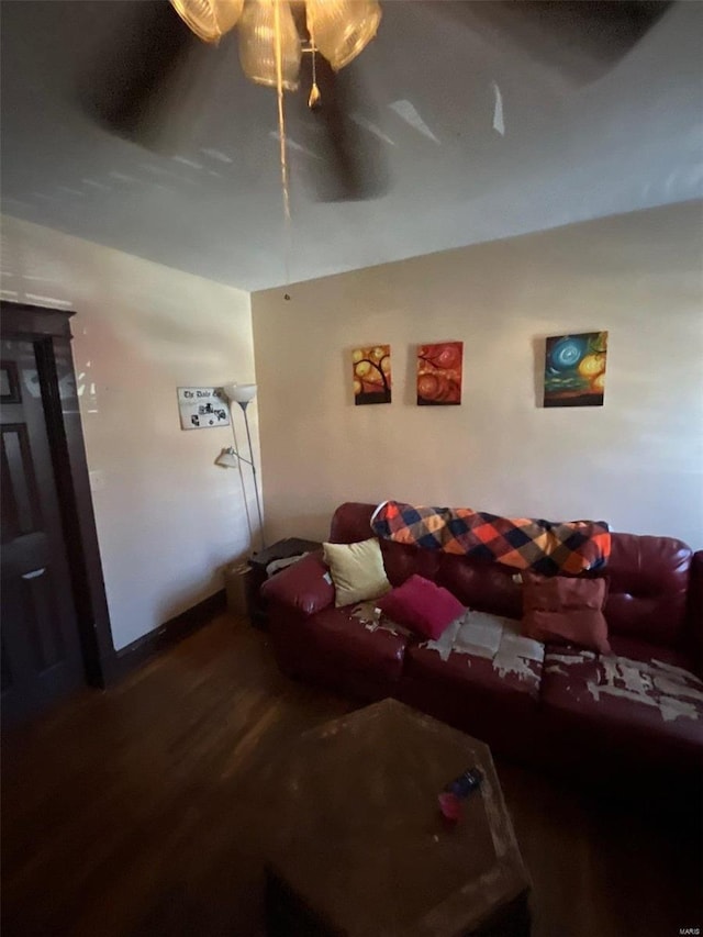 living room featuring wood-type flooring