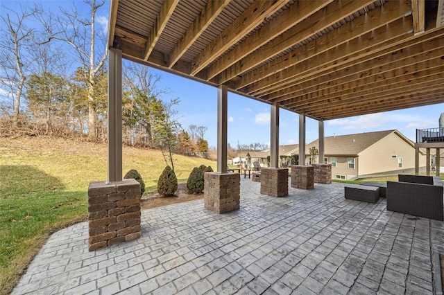 view of patio with an outdoor hangout area