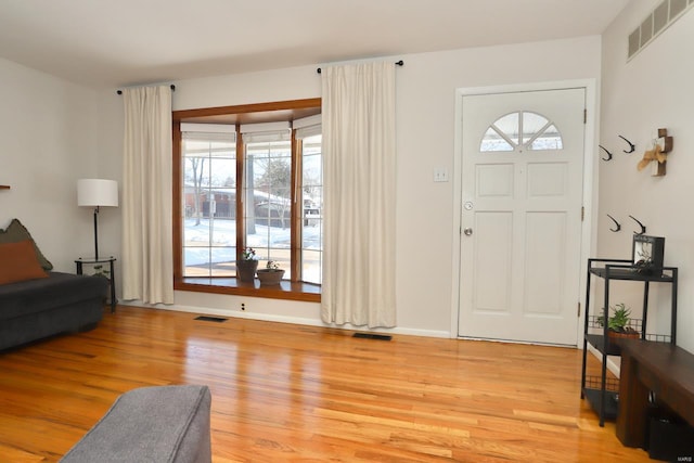 foyer featuring light hardwood / wood-style floors