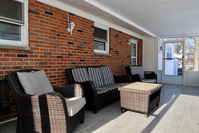 view of patio / terrace with an outdoor living space