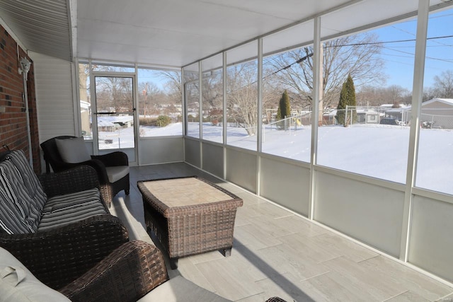 view of sunroom