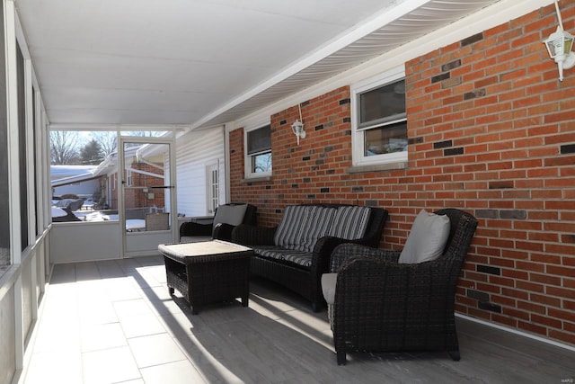 view of sunroom