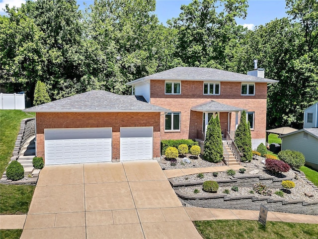 view of front facade with a garage