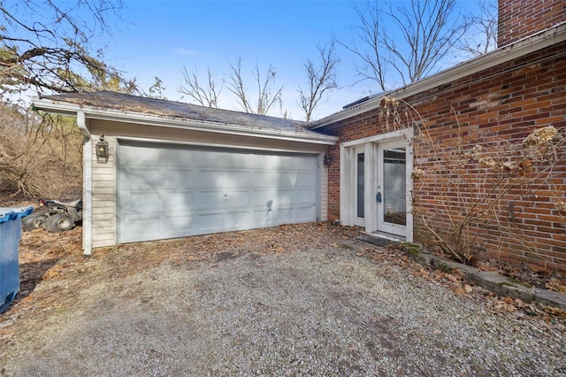 garage with driveway