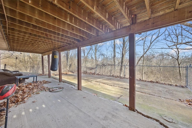 view of patio / terrace with fence