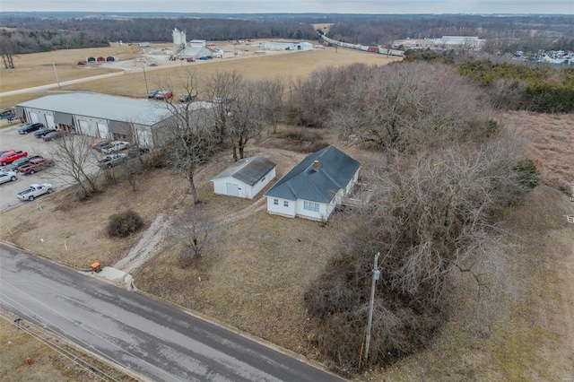 bird's eye view with a rural view