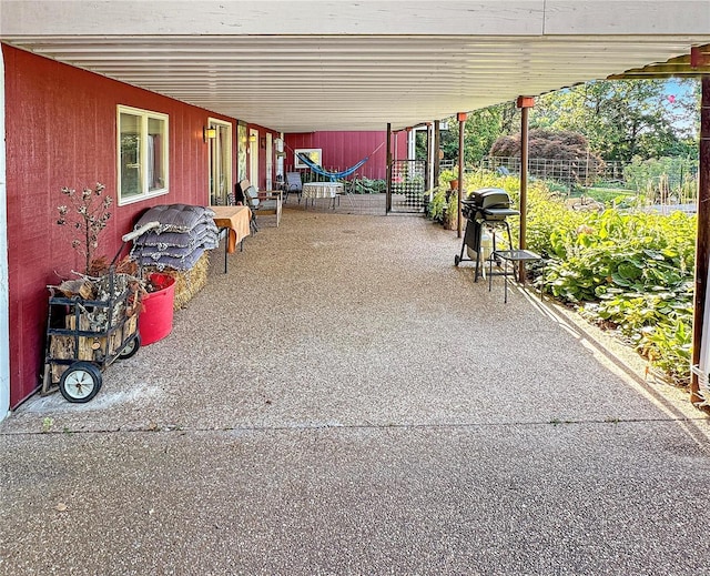 view of patio featuring grilling area