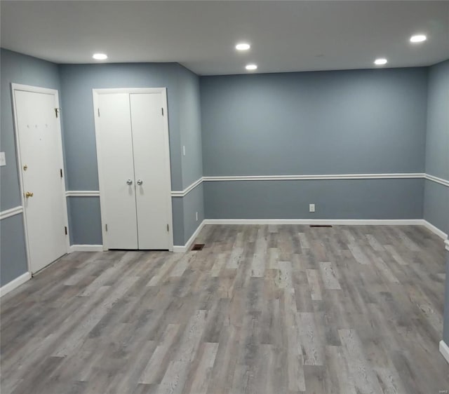 interior space featuring light hardwood / wood-style flooring