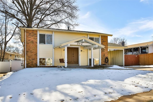 view of front of home