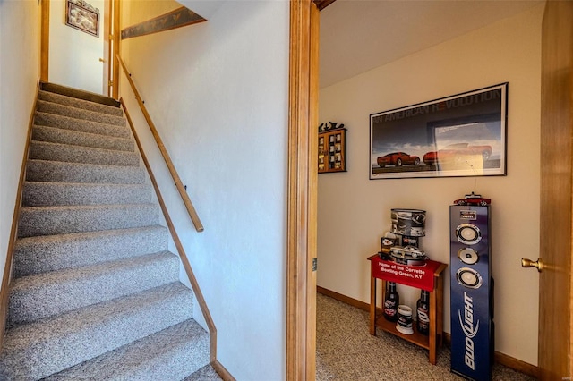 stairway with carpet