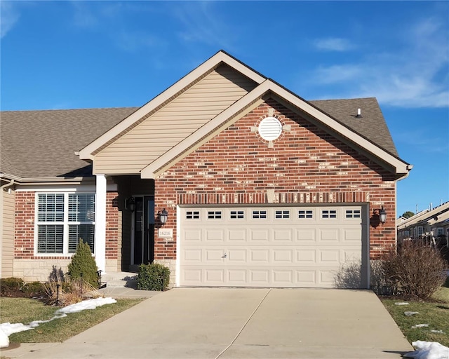 view of property featuring a garage