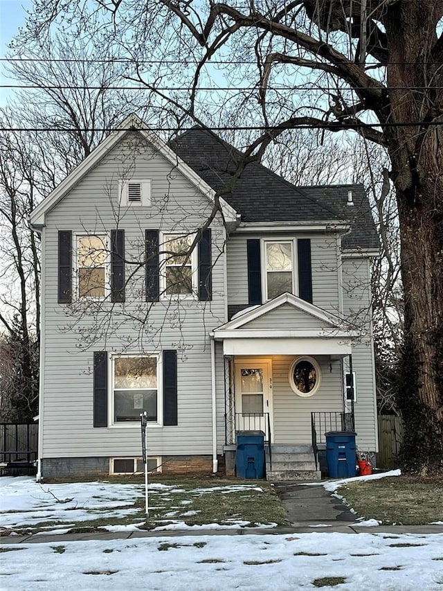 view of front of house featuring covered porch