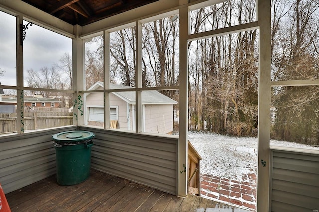 view of sunroom / solarium