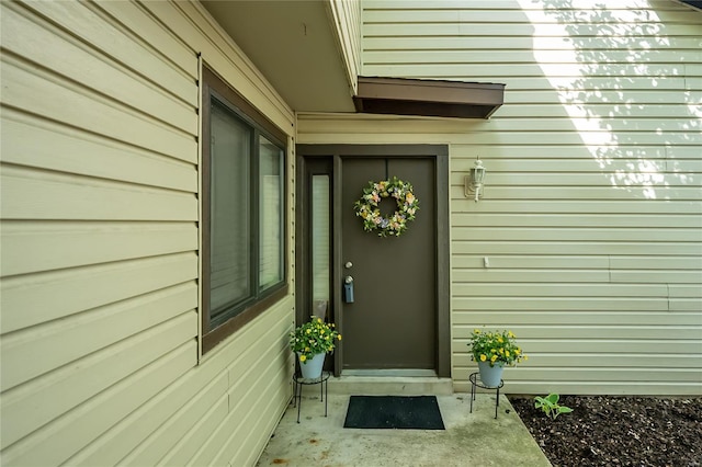 view of exterior entry