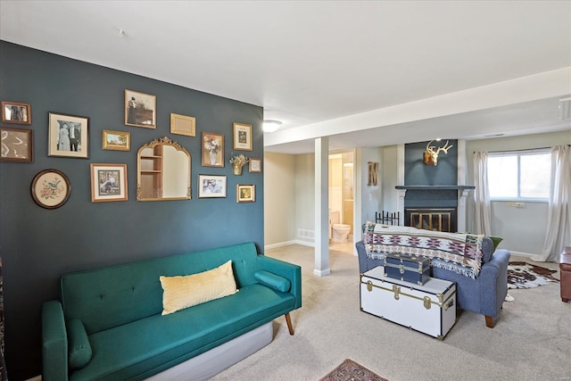 view of carpeted living room